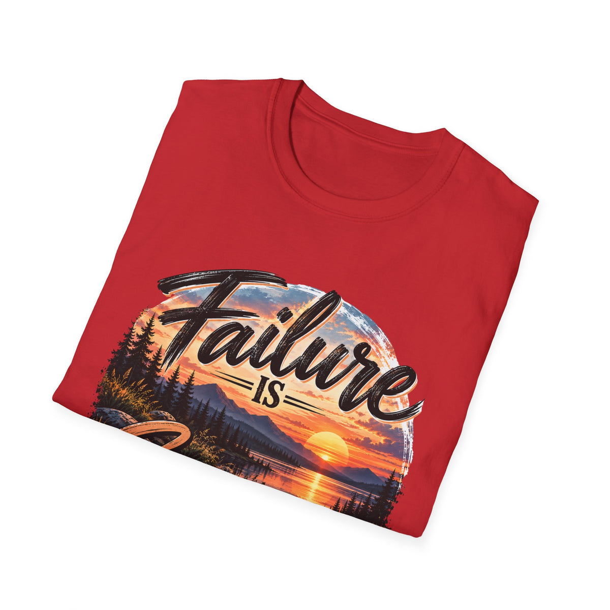 Motivational T-Shirt — "Failure Is Success In Small Steps" Sunset Nature Graphic
