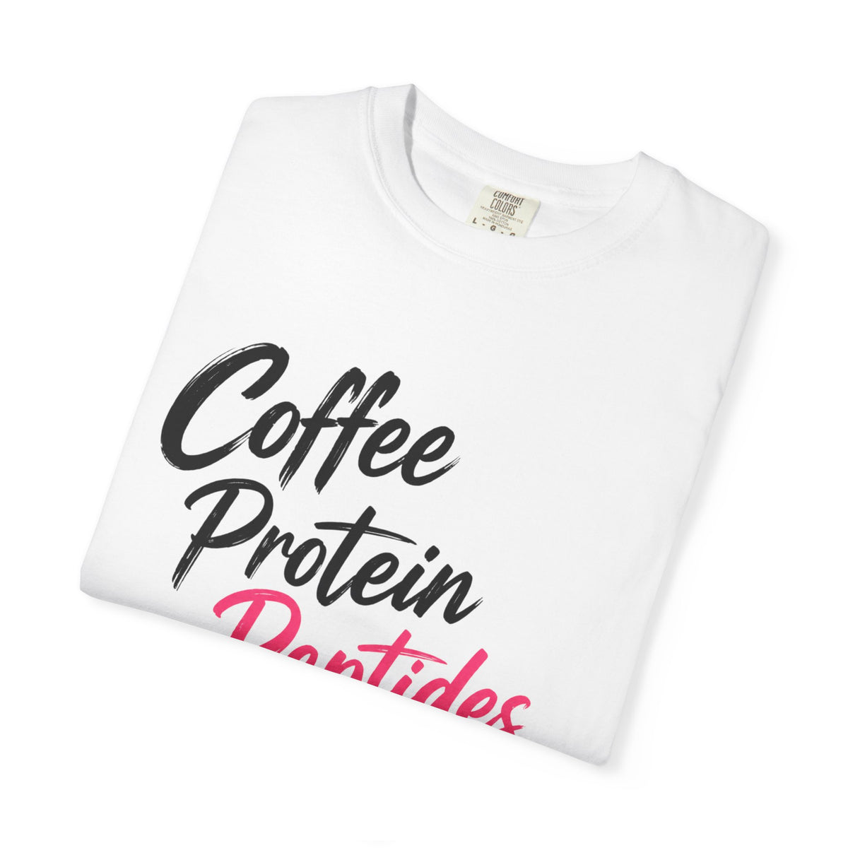 Coffee Protein Peptides More Protein T-Shirt — Fitness Gym Motivational Tee