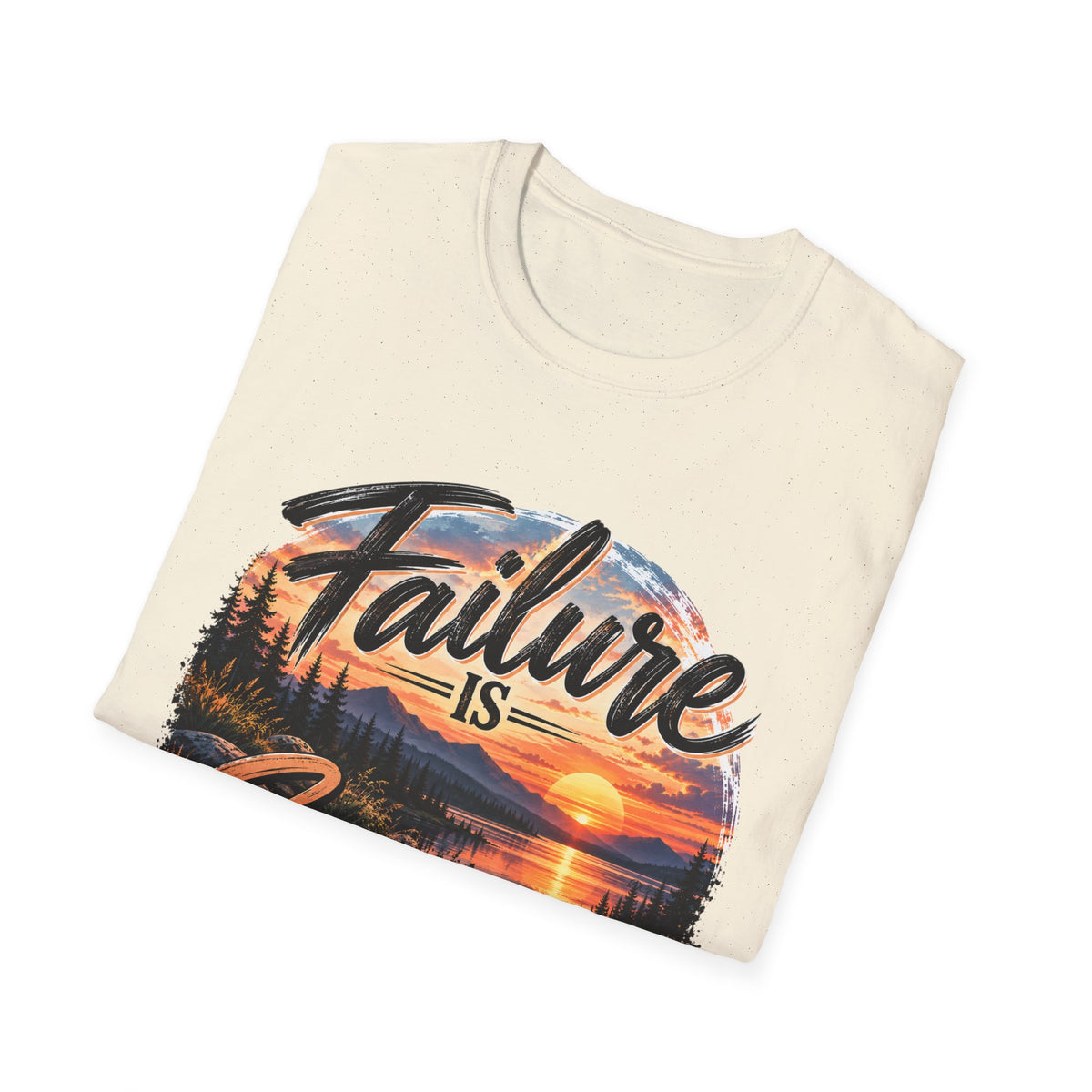 Motivational T-Shirt — "Failure Is Success In Small Steps" Sunset Nature Graphic