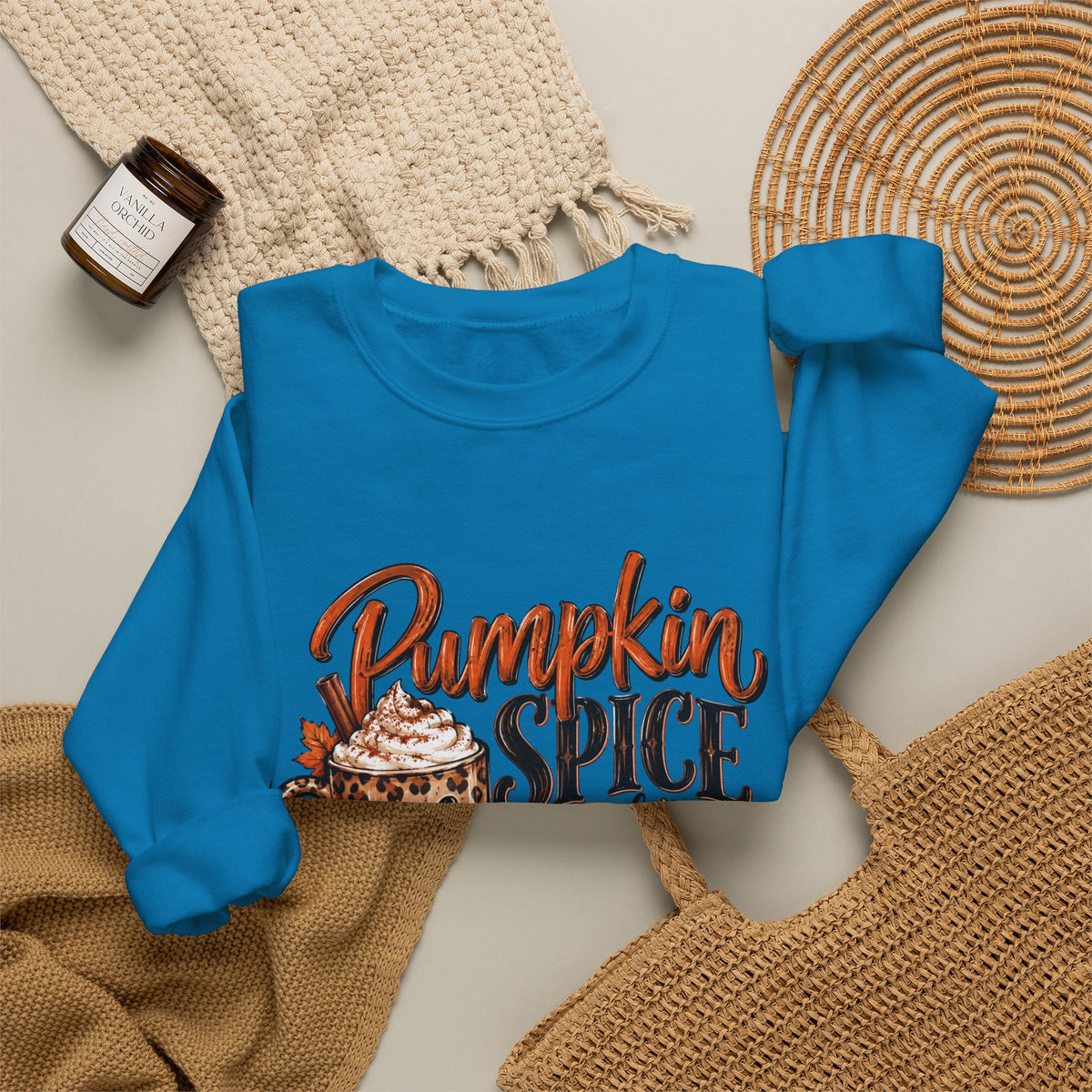Pumpkin Spice Crewneck Sweatshirt — "Pumpkin Spice and No I'm Not Nice" Fall Pullover