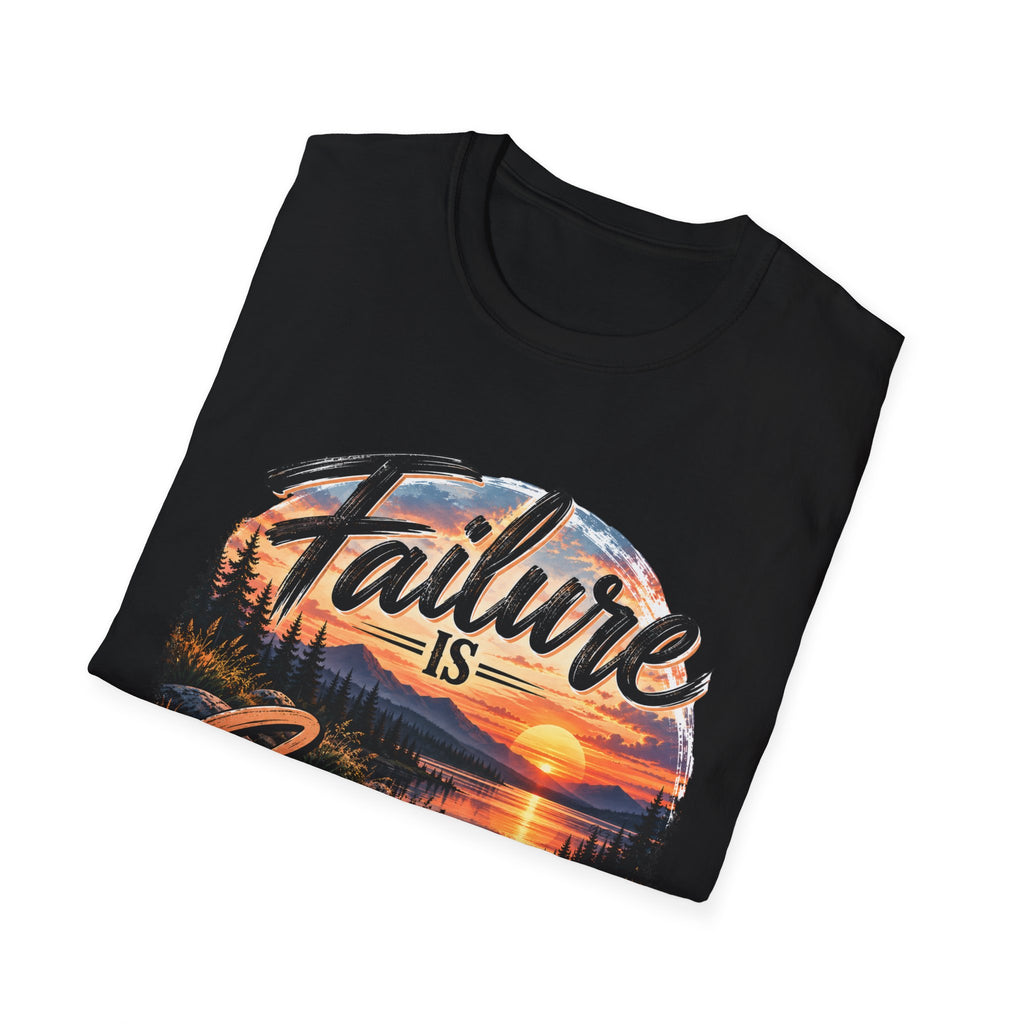 Motivational T-Shirt — "Failure Is Success In Small Steps" Sunset Nature Graphic