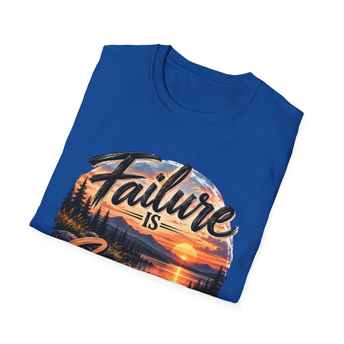 Motivational T-Shirt — "Failure Is Success In Small Steps" Sunset Nature Graphic