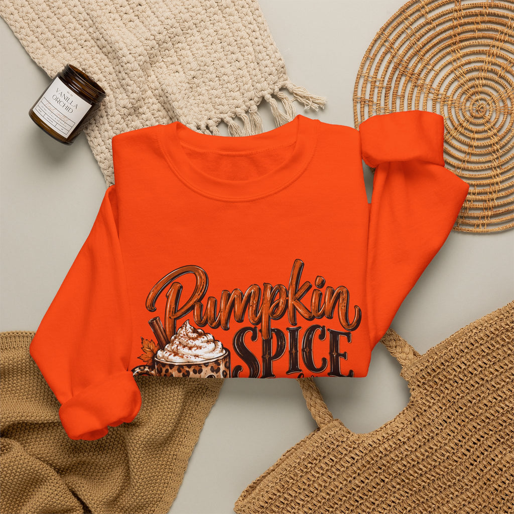 Pumpkin Spice Crewneck Sweatshirt — "Pumpkin Spice and No I'm Not Nice" Fall Pullover