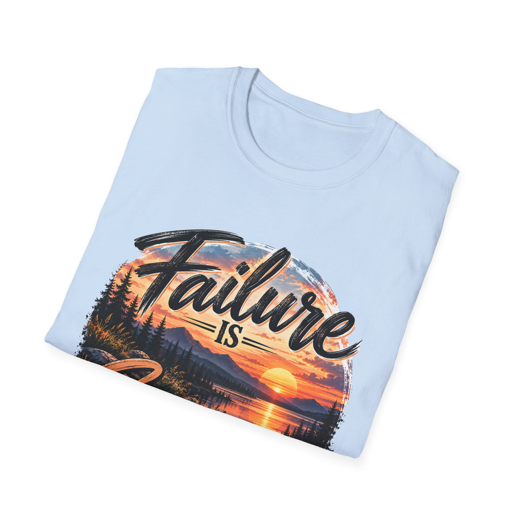 Motivational T-Shirt — "Failure Is Success In Small Steps" Sunset Nature Graphic