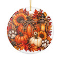 Autumn Pumpkin Ceramic Ornament — Fall Harvest Decoration