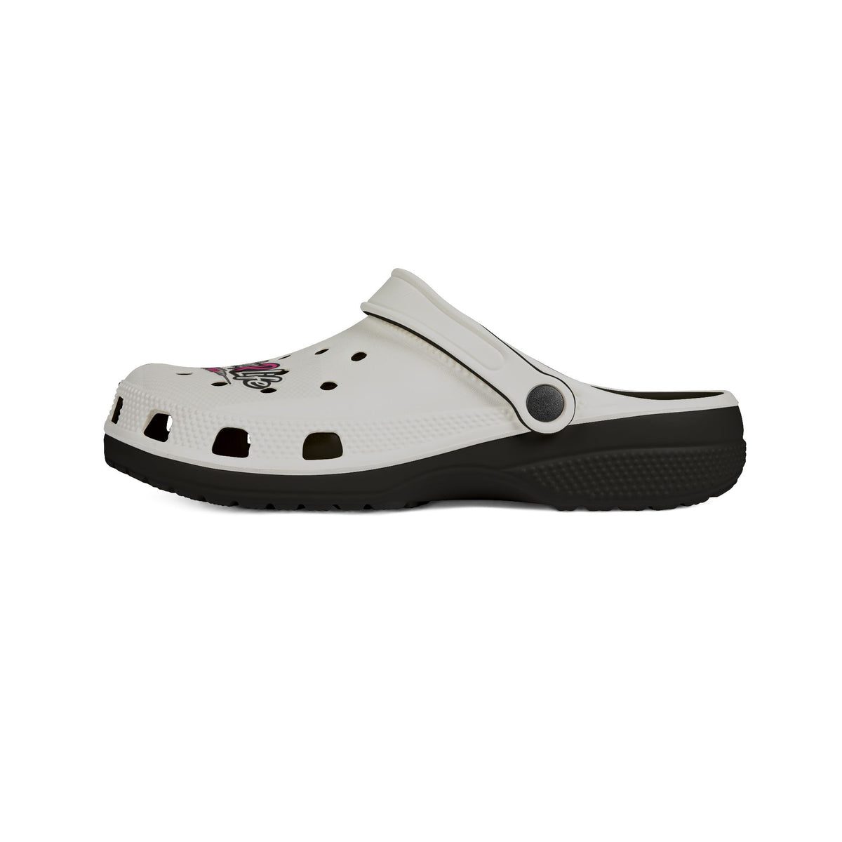 Nurse Life EVA Foam Clogs - White Medical Comfort Clogs with Stethoscope Design