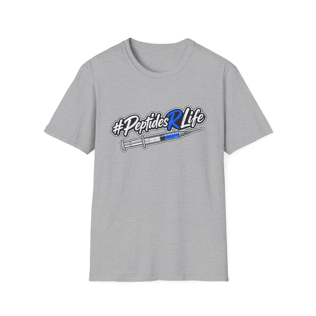 Peptides R Life T-Shirt — #PeptidesRLife Syringe Design for Biohacking & Fitness Enthusiasts