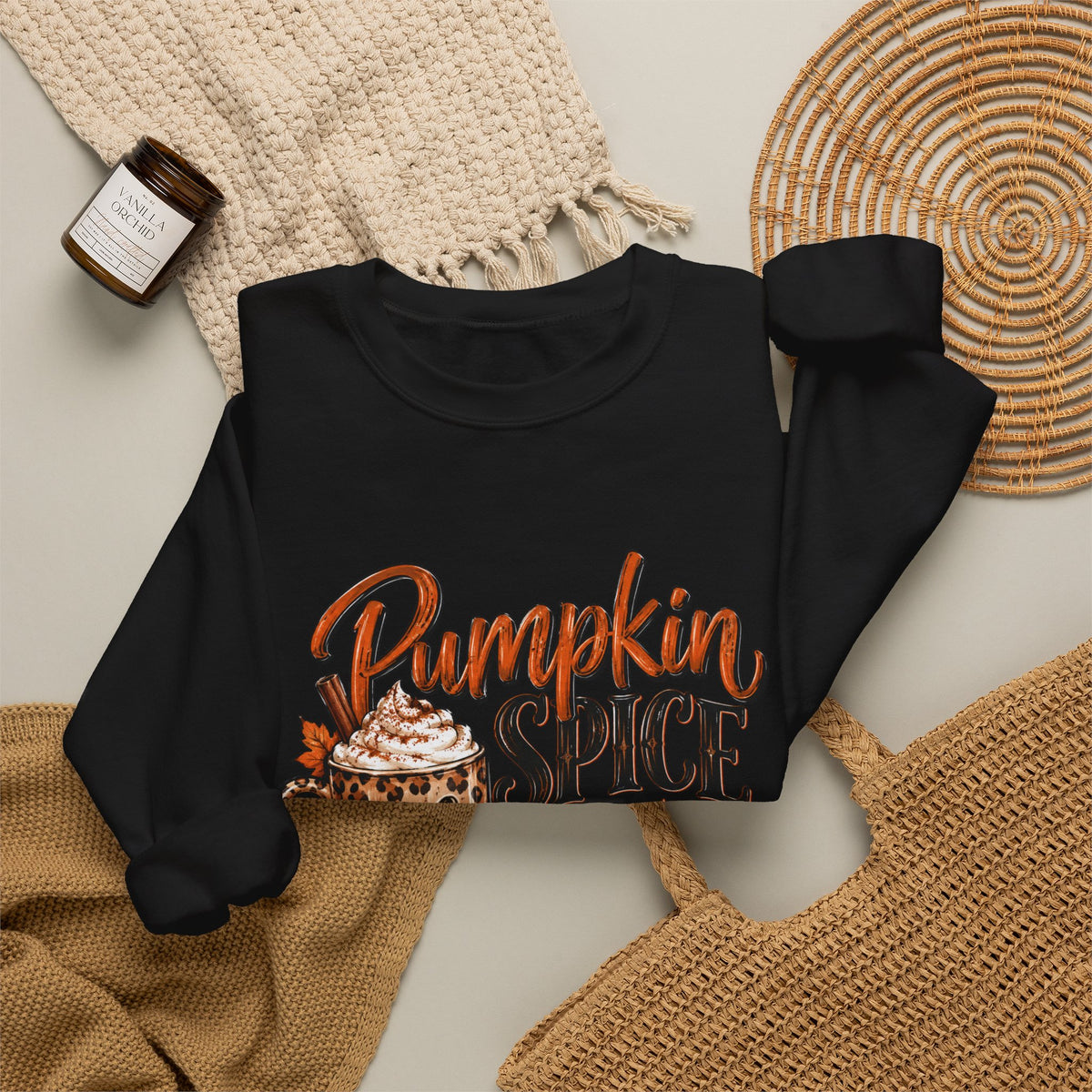 Pumpkin Spice Crewneck Sweatshirt — "Pumpkin Spice and No I'm Not Nice" Fall Pullover