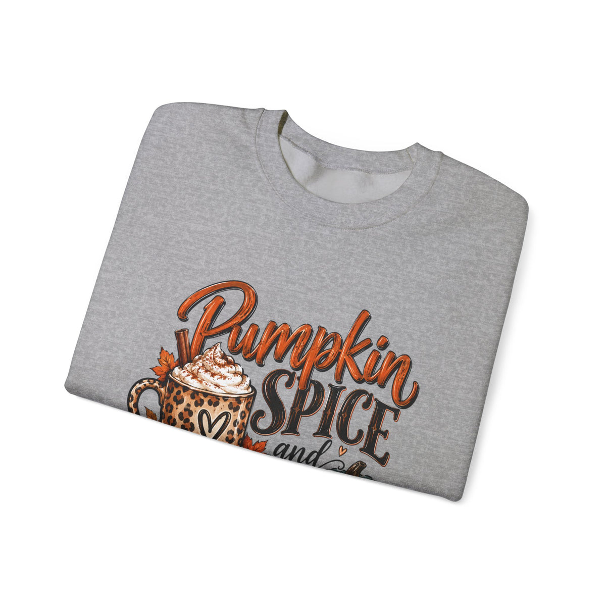 Pumpkin Spice Crewneck Sweatshirt — "Pumpkin Spice and No I'm Not Nice" Fall Pullover