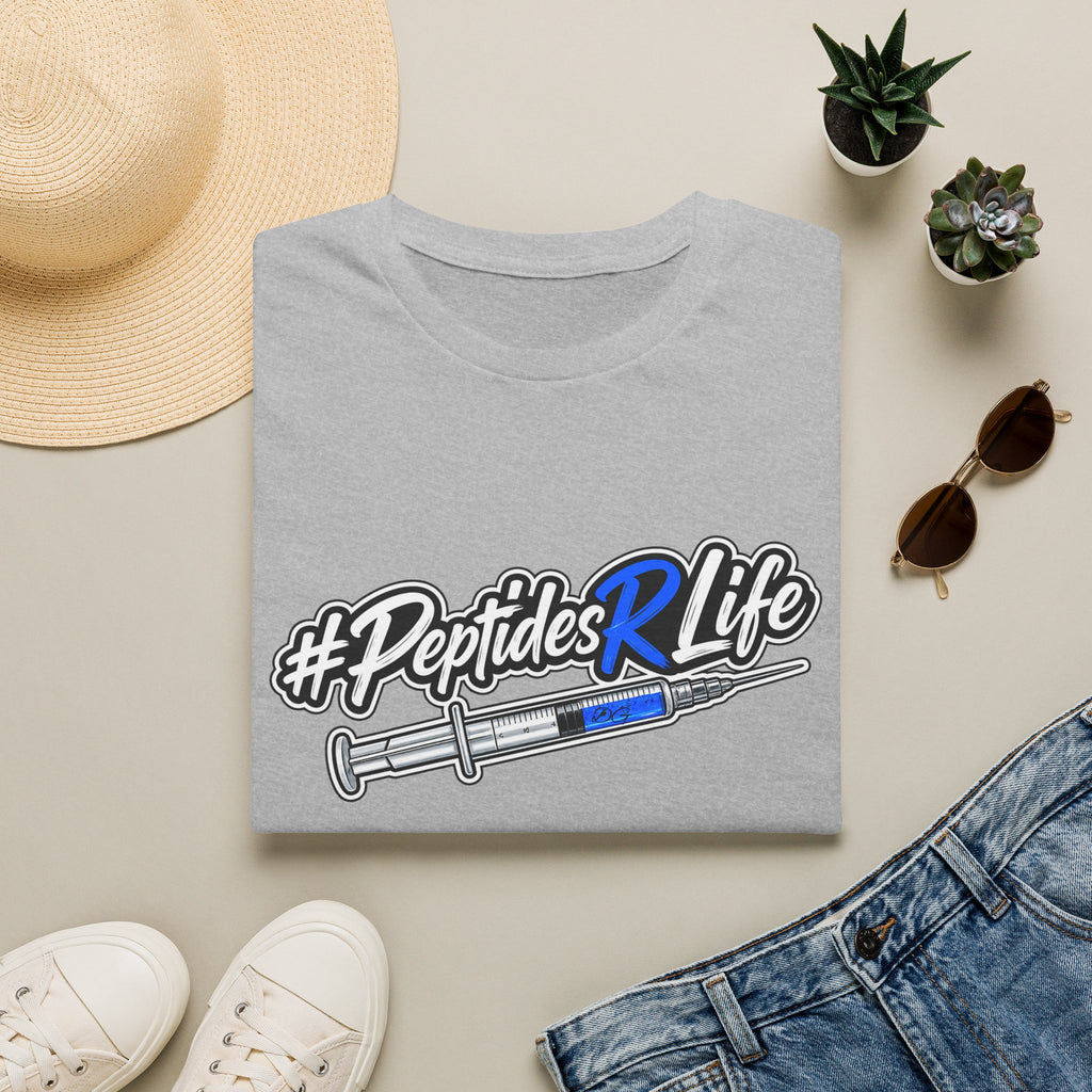 Peptides R Life T-Shirt — #PeptidesRLife Syringe Design for Biohacking & Fitness Enthusiasts