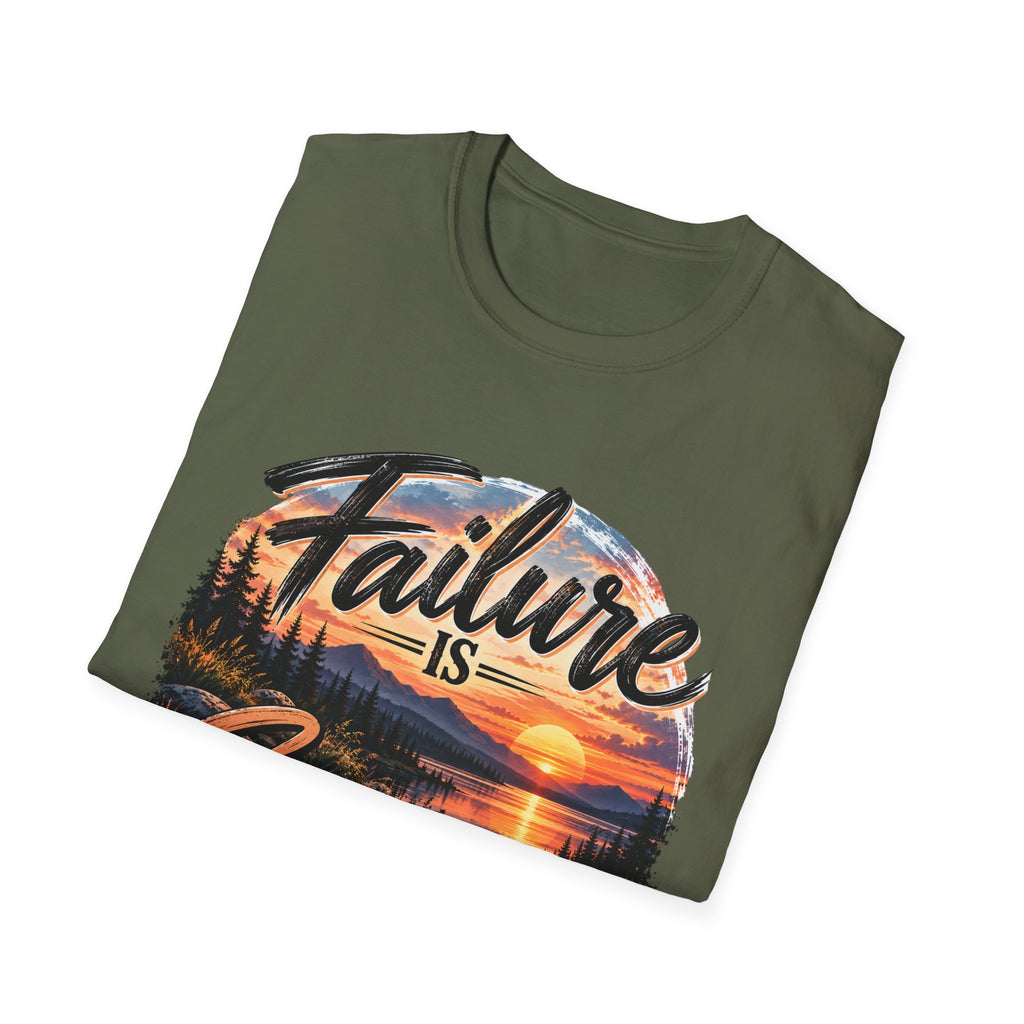 Motivational T-Shirt — "Failure Is Success In Small Steps" Sunset Nature Graphic