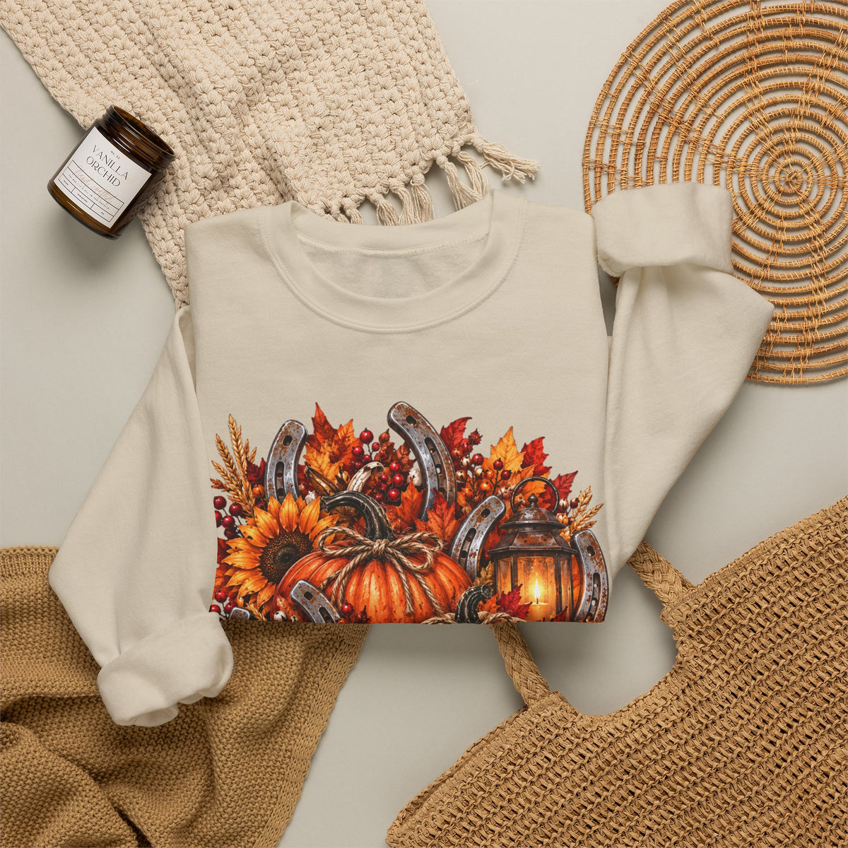 Fall Pumpkin Harvest Crewneck Sweatshirt