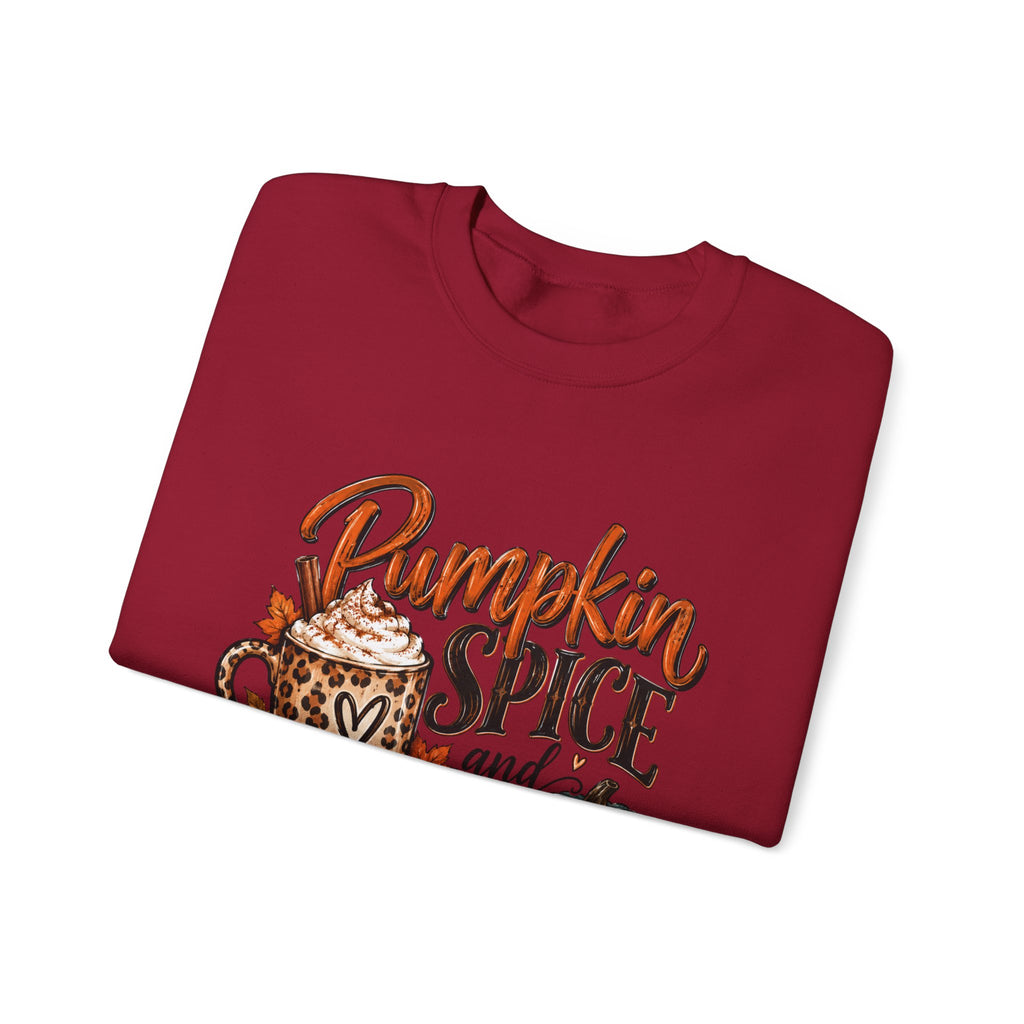 Pumpkin Spice Crewneck Sweatshirt — "Pumpkin Spice and No I'm Not Nice" Fall Pullover