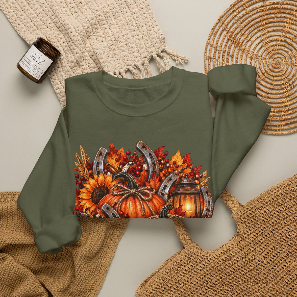 Fall Pumpkin Harvest Crewneck Sweatshirt