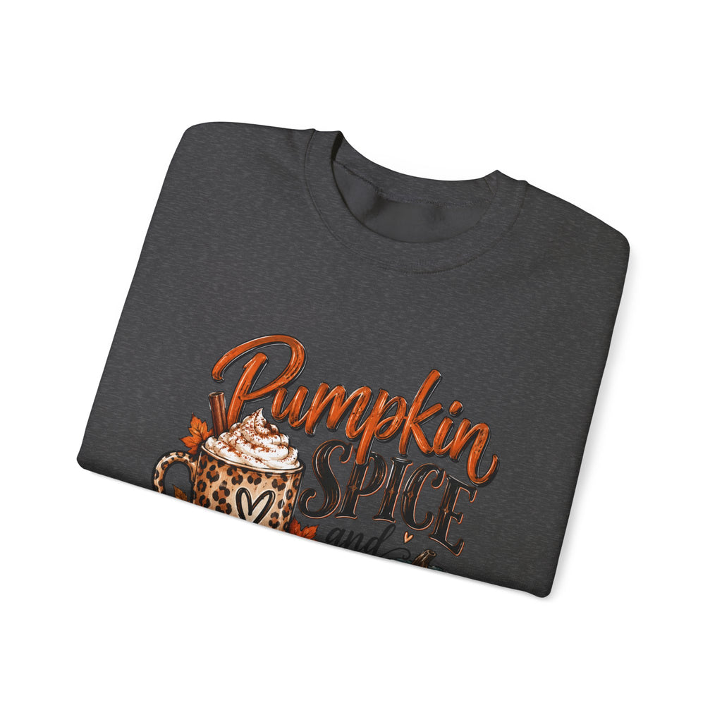 Pumpkin Spice Crewneck Sweatshirt — "Pumpkin Spice and No I'm Not Nice" Fall Pullover