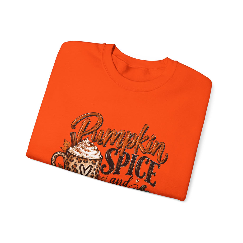 Pumpkin Spice Crewneck Sweatshirt — "Pumpkin Spice and No I'm Not Nice" Fall Pullover