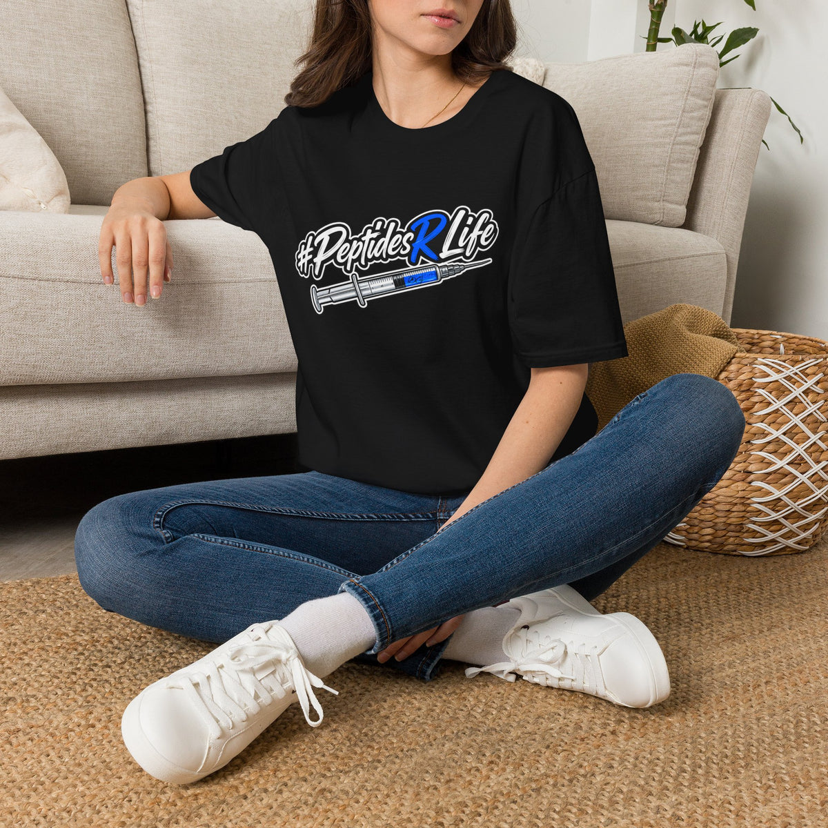 Peptides R Life T-Shirt — #PeptidesRLife Syringe Design for Biohacking & Fitness Enthusiasts