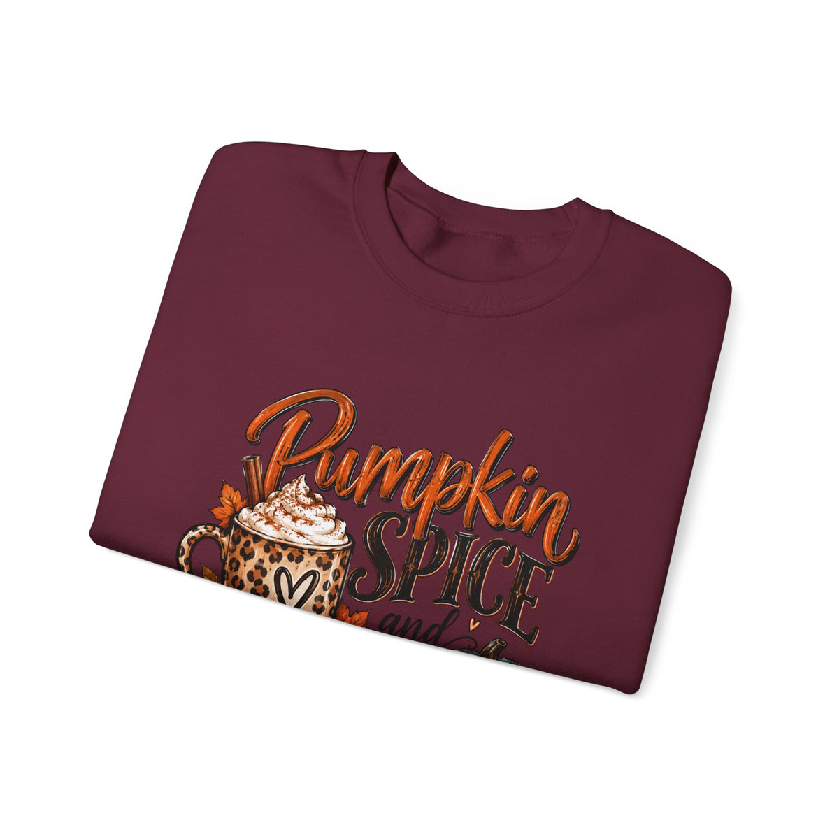 Pumpkin Spice Crewneck Sweatshirt — "Pumpkin Spice and No I'm Not Nice" Fall Pullover