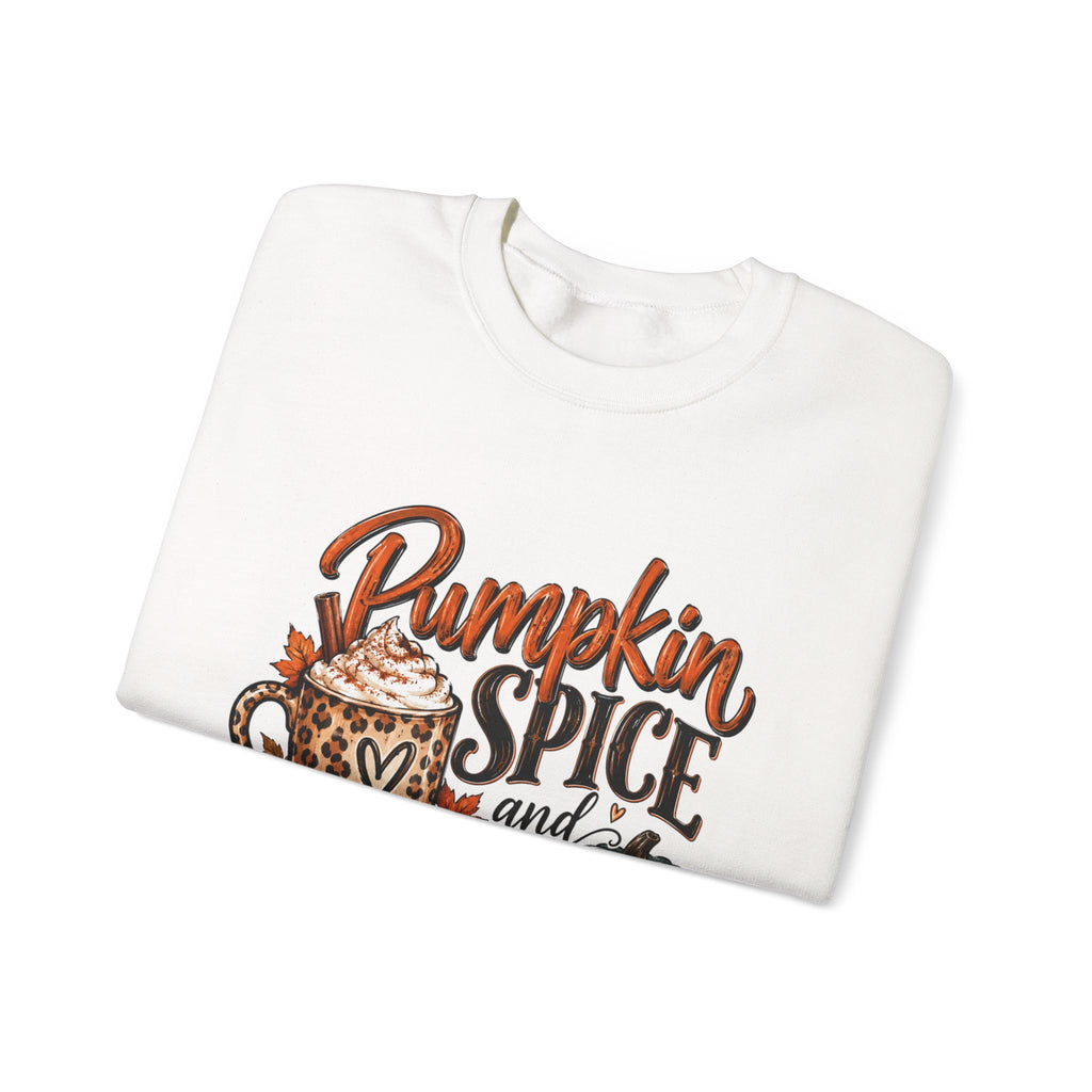 Pumpkin Spice Crewneck Sweatshirt — "Pumpkin Spice and No I'm Not Nice" Fall Pullover