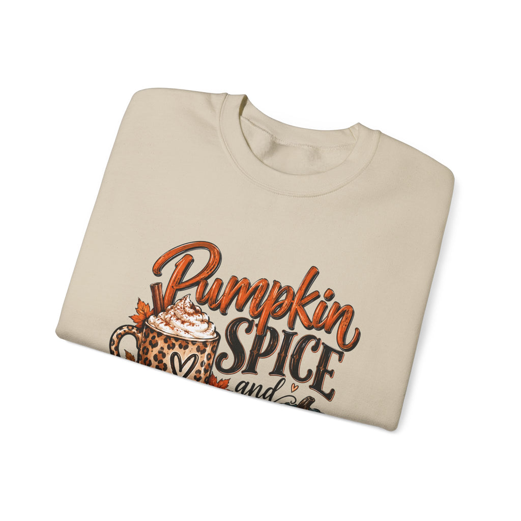 Pumpkin Spice Crewneck Sweatshirt — "Pumpkin Spice and No I'm Not Nice" Fall Pullover