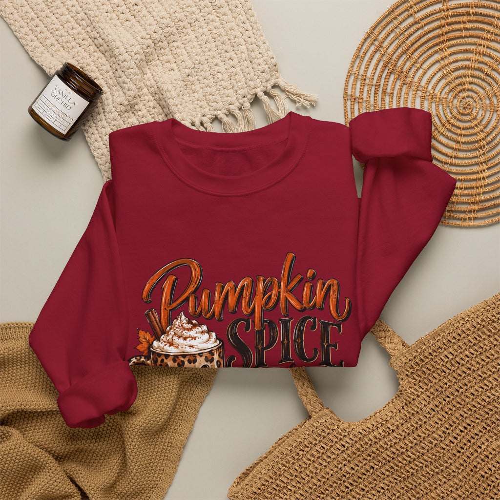 Pumpkin Spice Crewneck Sweatshirt — "Pumpkin Spice and No I'm Not Nice" Fall Pullover