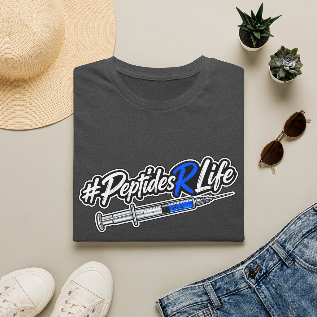 Peptides R Life T-Shirt — #PeptidesRLife Syringe Design for Biohacking & Fitness Enthusiasts
