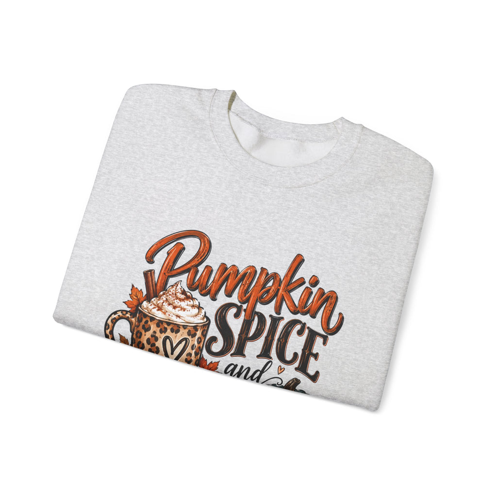 Pumpkin Spice Crewneck Sweatshirt — "Pumpkin Spice and No I'm Not Nice" Fall Pullover
